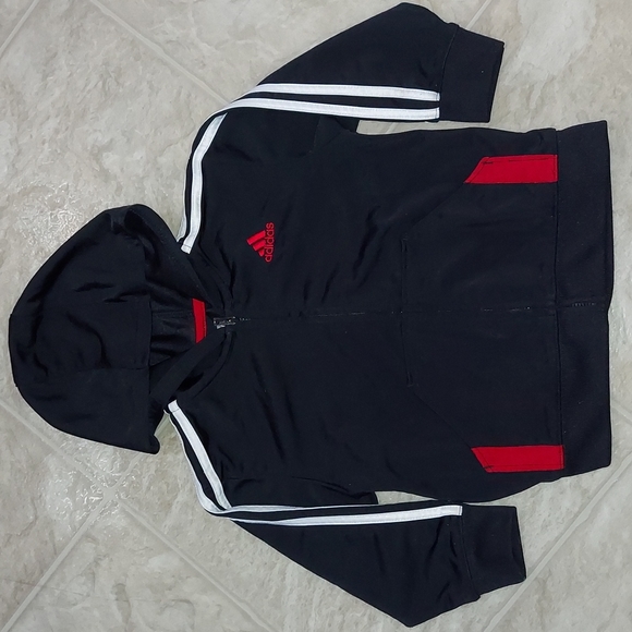 Adidas black & redzip up - Picture 2 of 4